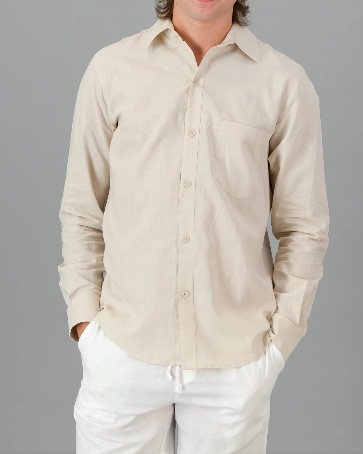 Linnen Skjorte Herre-1