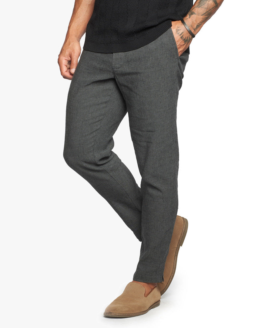 Variant image for Linnen Herrebukser Slim Fit-17