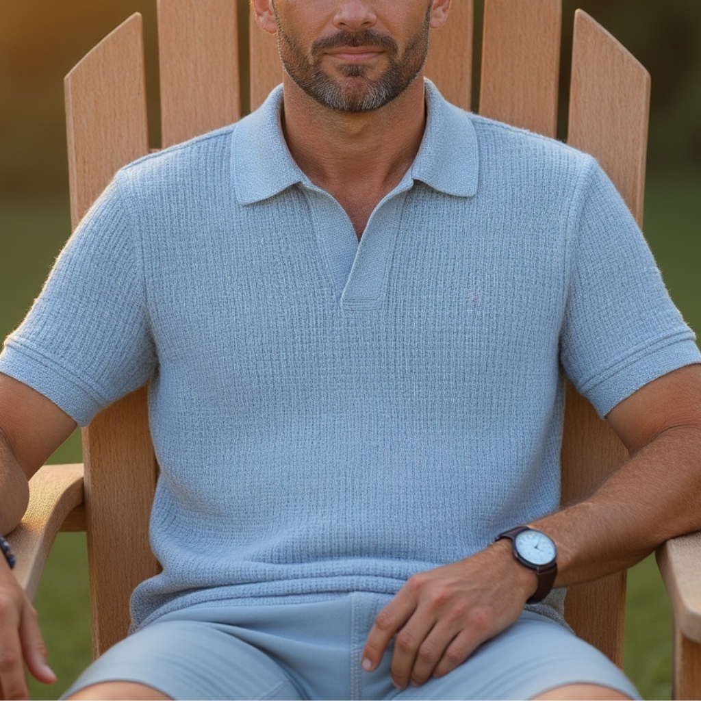 Linnen Polo Shirt Mænd-5