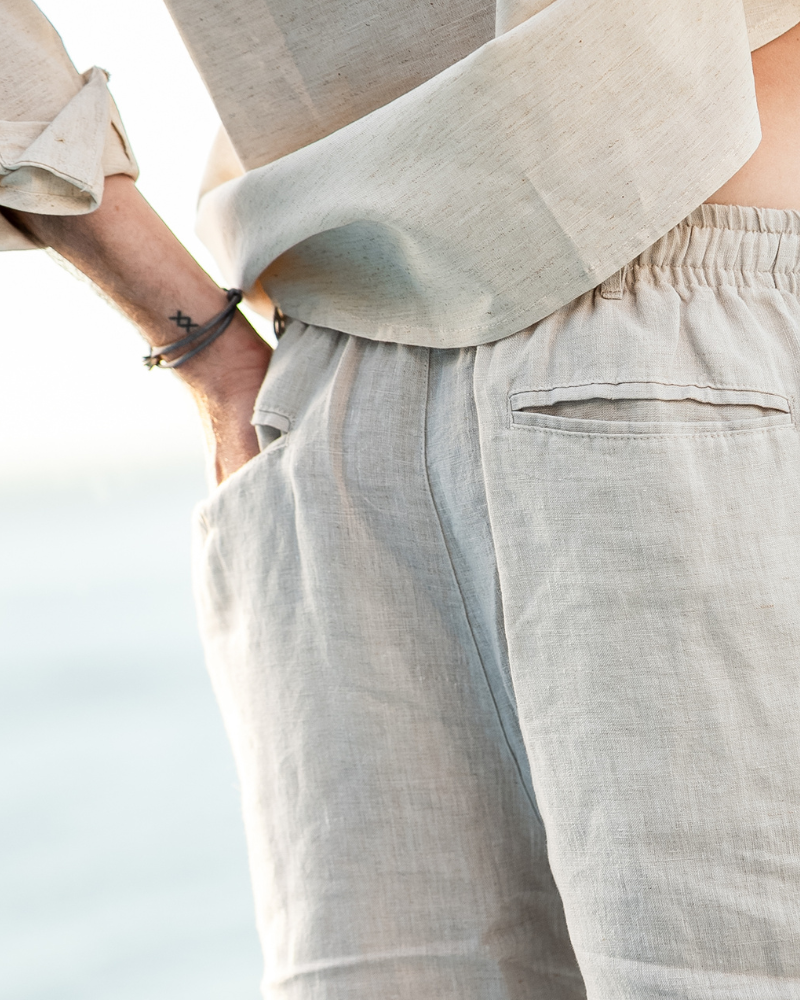 Linnen Shorts Herre-5